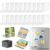 20 Pcs 2×2 Inch DIY Acrylic Fridge Magnet Kit with Strong Adhesive Backing, Square Clear Acrylic Magnetic Set for Crafts, Photo, Kitchen, Cabinets, Party, Classroom & Office