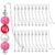 20 Pcs Beadable Bookmarks, 3.4 in DIY Metal Blank Bar Bookmarks for Beads, Silver Metal Beading Bookmarks, Plated Silver Finish Bookmarks Making Supplies, for DIY Craft Projects