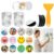 20 Pcs DIY Fridge Magnet Kit –2″x2″ Thick Square Clear Acrylic Magnetic Set with Adhesive Backing, Simple Crafts for Photo,Party,Office,Classroom,Cabinets,Kitchen and Decoration (Round)