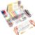 20 PCS Expandable Clear Drawer Organizers, 3-Size Extendable Drawer Dividers, Expanding Plastic Storage Box Arcrylic Storage Bins for Makeup Vanity Drawer Dresser Kitchen Utensils DIY Office Desk