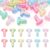 20Pcs Large Letter T Beads 3D Bubble Acrylic Letter Slide Bead for Bracelet