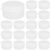 20 Pcs Plastic Bead Storage Containers, Round Organizers with White Snap Lids, Beads Organizer Boxes, Portable Multi Purpose Design, 2.7 x 1.5 in