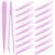 20pcs Purple Plastic Craft Tweezers for Preschoolers Straight Tip