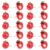 20pcs Realistic Fruit Push Pins Red Resin Metal Decorative Tacks