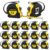 20 Pieces Tape Measure 12 ft Retractable Measuring Tape Bulk with Fractions Marked Easy Read Yellow Measuring Tape Bulk Set for Engineer Contractors, Autowind and Lock