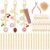 20 Set Keychain Making Kit for Bag Charms Lip Gloss DIY Metal Charm Chain Keychain Clips with Key Ring Jewelry Pliers DIY Craft Supplies Jewelry Personalized Bag Accessories Gifts Making Kit (142pcs)