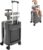 20″ Travel Carry On Trolley Case, Adjustable Double Handle Ride-on Luggage