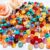 210PCS Large Hole Acrylic Cloud Pop Beads, 12x10mm Mixed Color Hair Beads with 5.5mm Hole, Round Pony Beads for DIY Crafts