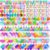 216 PCS Pop Fidget Keychain Pop Bracelets,10 Kinds Mini Fidget Toys Bulk Party Favors for Kids,Bubble Sensory Stocking Stuffers Push Pops Bulk Toys Its Small Prizes for Kids Classroom Birthday Bubble