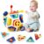 22-in-1 Baby Activity Cube,Montessori Sensory Toy Toddler 1-3, Kid Education Learning Activity Toys, Early Educational Birthday Gift for 1 2 Year Olds Boy Girl (Colorful)