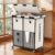 225L Laundry Basket with Wheels, Rolling Laundry Hamper with Cloth Cover, Laundry Cart with Metal Frame & Removable Bag, Large Dirty Clothes Hampers for Bedroom Aesthetic Laundry Room Bathroom, White