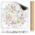 22 x 22 Inches Mini Mahjong Mat with Floral Design Wrinkle-Free Packaging, Non-Slip Noise Reduction, Gaming Mat for Poker, Card, Dominoes, Board & Tile Games Mahjong Gift