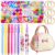 232PCS Beaded Keychain Making Kit Colorful Bag Charm Kit for DIY Craft