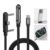 240W USB C to USB C Fast Charging Cable,Invisible Holder Charger Cable with Built-in Stand,90 Degree T-Shaped Flat Braided Cord,4.9FT Sideways Charging Cable for iPhone17,Samsung,Android
