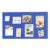 24 * 16 inches Large Bulletin Board, Decorative Felt Pin Board, 0.35“ Thick Foldable Photo Display Board with Self-Adhesive Tape, Vision Board for School Home Kitchen Office Walls – Dark Blue