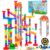 247Pcs Marble Run with Motorized Elevator, Construction Building Blocks Toys with 30 Glass Marbles and 30 Glow in The Dark Marbles, STEM Gifts for Boys and Girls