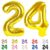 24 Balloon Numbers 40Inch for 24th Men Women Birthday Decorations, Gold