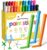 24 Colors Silky Twistable Crayons, Washable Crayons for Kids Ages 4-8, Non-Toxic, Quick-Dry Paint Sticks with Interlocking Caps for Creative Building, Works Great on Paper, Wood, Canvas
