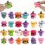 24 Pack Halloween Axolotl Slow Squishy Toys Soft Stress Relief Fidgets Toys for Kids Boys Girls Party Favors Novelty Prizes(Halloween)