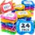 24 Pack Mini Magnetic Drawing Board for Kids, Portable Small Doodle Pad Toy Bulk, 6 Colors Magnetic Drawing Erasable Sketch Pad for Goodie Bag Fillers, Activity Gift & Classroom Party Favors
