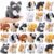 24 Pack Mini Stuffed Dog Animals Bulk, Small Puppy Plush Toys Collection