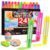 24 Pack Tempera Paint Sticks – 12 Neon Colors Non-Toxic Solid Paint Sticks for Kids, No Mess Quick Drying Washable Toddler Crayons, Works on Paper, Wood, Glass, Ceramic, Canvas