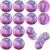 24Pcs 30mm Galaxy Bouncy Balls Bulk,Space Themed Party Favors for Kids
