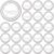 24 Pcs 360-degree Protractors, Clear Protractor Bulk Set with Round Plastic Material, Easy Read Markings, for Math, Geometry, and Design Projects, 3.9 in Portable Tools for Classroom Use