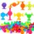 24 Pcs Bath Toys for Kids Ages 3+, Suction Cup Toys for Autistic Children, Stocking Stuffers Travel Window Stem Learning Toys, Bathtub Toys with Dinosaur Eggshell Storage