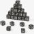 24 Pcs Black Dice 19 mm Acrylic Translucent Dice Set, Square Edge Mahjong Dice for Table Games, Party Games, Board Games and Game Night Accessories (Black)