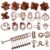 24 Pcs Brain Teaser Puzzles for Adults – Metal & Wooden 3D IQ Test Logic Game, Unlock Interlocking Brain Puzzle Toys for Teens Kids, Smart Educational Desk Toy for Mind Challenges