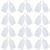 24PCS Cheerleading Pom Poms Metallic Foil Plastic Pom Poms with Baton Handle for Game Sports Squads Dancing Party Football Basketball Club Spirit Sports Stage Performance Celebration (white)