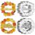 24Pcs Fall Coloring Wreath Crafts DIY Paper Harvest Wreath for Thanksgiving