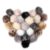 24PCS Faux Fur Pom Poms for Crafts, 2.8inch Pompoms with Elastic Loop