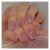 24Pcs Glitter False Nail With Shiny Powder Design Gradient Pink Mid-length Ballet Press On Nails Wearable Fingernail Manicure Kit(Y3)