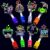 24PCS Halloween Neon theme Party Favors-LED Finger Lights：Glow-in-the-Dark Light-Up Toys Bulk for Kids Boys Girls,Halloween Party Decorations Supplies, Party Goodie Bags, Classroom Prizes, Fun Gifts