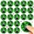 24 PCS Pixel Fidget Spinners, Green Pixel Birthday Party Favors for Kids
