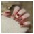 24Pcs Wearable Coffin Fake Nail Tips With Butterfly Camellia Designs Red Long Ballerina Press On Nails Manicure Kit(Y10)