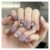 24Pcs Wearable French Fake Nails Square Pink Short Detachable Press On Nail Tips Nude Manicure Manicure Kit(Y21)