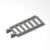 24 Piece Bar 7×3 with 2 U Clips (Ladder), Dark Gray, Compatible with Lego Parts 6020