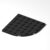 24 Piece Plate, Round Corner 6×6, Black, Compatible with Lego Parts 6003
