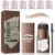 24 Reusable Eyebrow Stencils & Waterproof Brow Stamp Kit, All-Day Smudge-Proof Brow Tint, Simple DIY Brow Shaping Cosmetic Set for Daily Use (Light Brown)