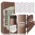 24 Reusable Stencils Waterproof Eyebrow Stamp Kit, Smudge Proof Long Lasting Eyebrow Blush for Easy Flawless Brow Shaping (Dark Brown)