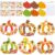 24 Sets Fall Religious Craft Kit Autumn Pumpkin DIY Wreath Crafts Kit with Christian Jesus Maple Leaves Stickers Thanksgiving Hanging Ornament for Halloween Sunday School Church Activities Home Decor