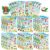 24 Sheets Summer Stickers Beach Hawaii Stickers for Kids Hello Summer Sea Beach Sticke with Sun Ice Cream Pineapple Watermelon Elements, Hawaii Tropical Party Decoration