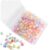 250 Pieces Mixed Color Trumpet Flower Glass Beads, Gradient Clear Bellflower Bead Charms, Glass Flower Charms for Jewelry Making Necklace Earring Keychain Crafts DIY (250pcs)