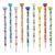 255Pcs Fairy Garden Accessories Outdoor Kit for Different Holidays, 12IN Fairy Wand Garden Stake Beads Kits with 225 Large Hole Beads, Beaded Garden Stake Kit (Crystal Flower)