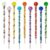 255Pcs Fairy Wand Garden Stake Beads Kits with 225 Large Hole Beads, 12IN Beaded Garden Stakes Kit for Different Holidays, Fairy Garden Accessories Outdoor Kit, Beadable Items (Crystal Ball)