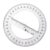 25cm Round Protractor Ruler Math Measuring Tool Full Center Angles Math