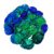 25 mm Mango Model Sequin, Flat Round Sequin Paillettes, 30 Grams, 100 Pcs, Hole 4 mm, Sequin Beads for Crafts, Holg. Blue-Green